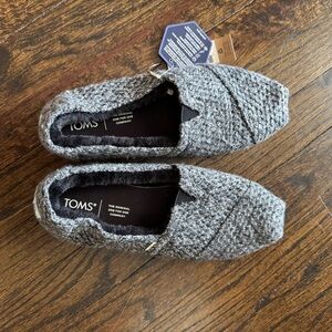 TOMS Gray Slip-On Shoes